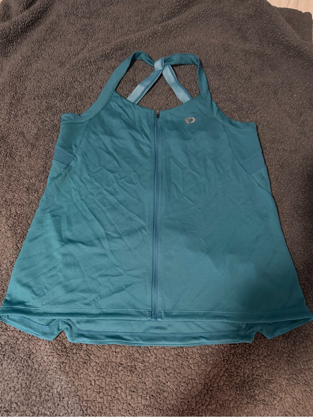 Pearl Izumi Teal Front-Zip cycling Bib